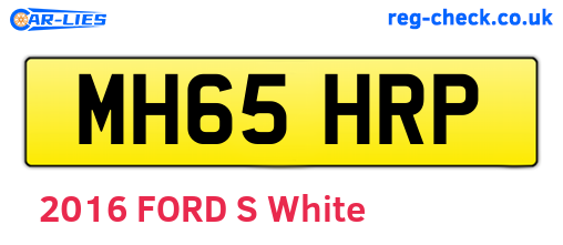 MH65HRP are the vehicle registration plates.