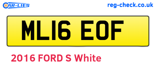 ML16EOF are the vehicle registration plates.