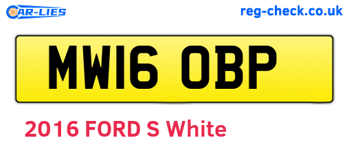 MW16OBP are the vehicle registration plates.