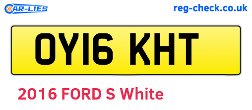 OY16KHT are the vehicle registration plates.