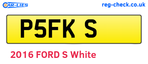 P5FKS are the vehicle registration plates.