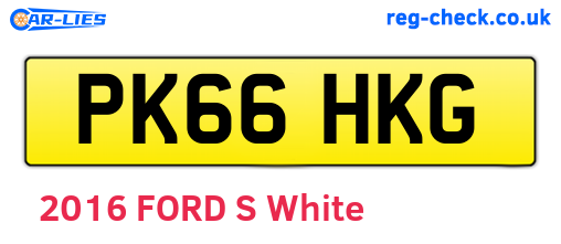 PK66HKG are the vehicle registration plates.