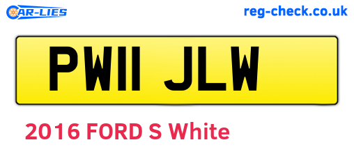 PW11JLW are the vehicle registration plates.