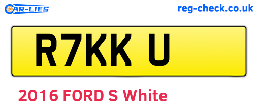 R7KKU are the vehicle registration plates.