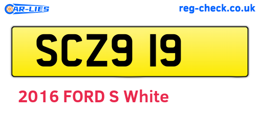 SCZ919 are the vehicle registration plates.