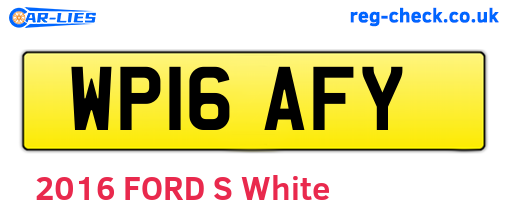 WP16AFY are the vehicle registration plates.