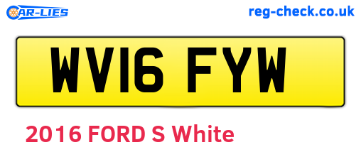 WV16FYW are the vehicle registration plates.