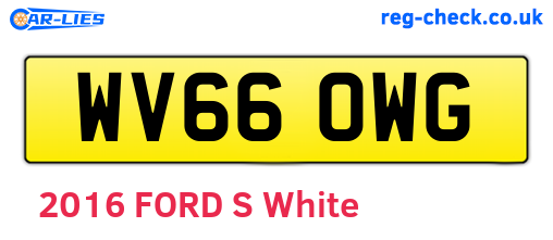 WV66OWG are the vehicle registration plates.