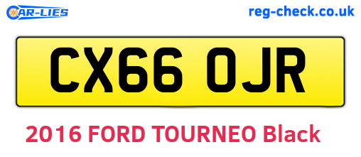 CX66OJR are the vehicle registration plates.