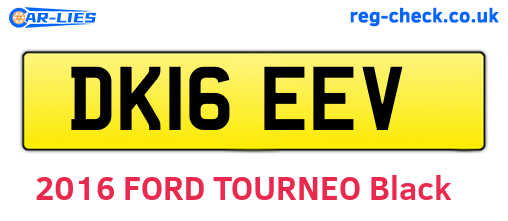 DK16EEV are the vehicle registration plates.
