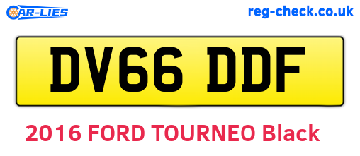 DV66DDF are the vehicle registration plates.