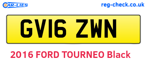 GV16ZWN are the vehicle registration plates.