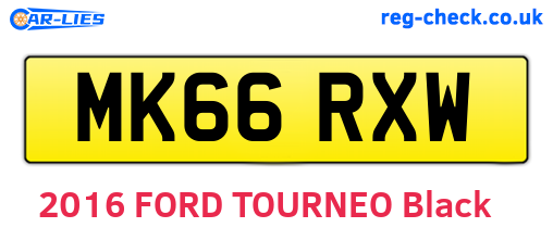 MK66RXW are the vehicle registration plates.