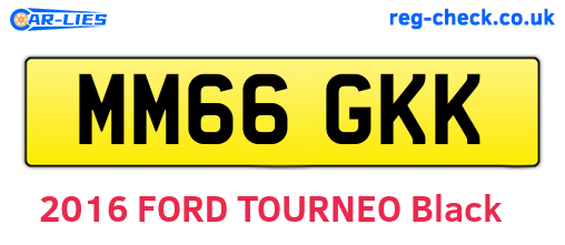 MM66GKK are the vehicle registration plates.