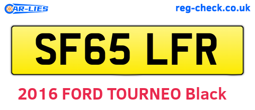 SF65LFR are the vehicle registration plates.