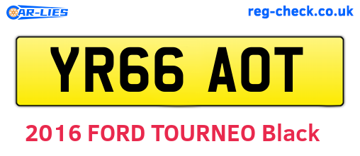 YR66AOT are the vehicle registration plates.