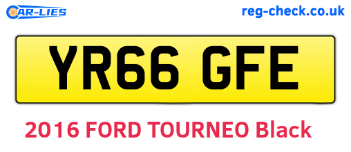YR66GFE are the vehicle registration plates.