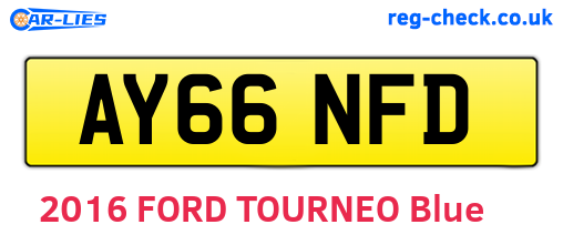 AY66NFD are the vehicle registration plates.