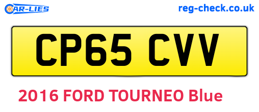 CP65CVV are the vehicle registration plates.
