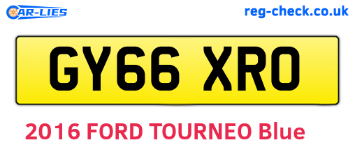GY66XRO are the vehicle registration plates.