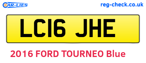 LC16JHE are the vehicle registration plates.