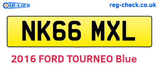 NK66MXL are the vehicle registration plates.