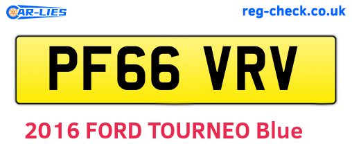 PF66VRV are the vehicle registration plates.
