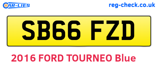SB66FZD are the vehicle registration plates.