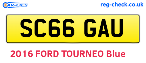 SC66GAU are the vehicle registration plates.