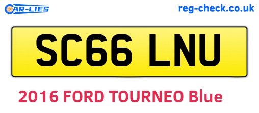 SC66LNU are the vehicle registration plates.