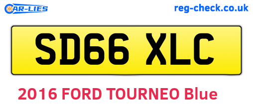SD66XLC are the vehicle registration plates.