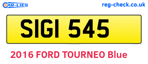 SIG1545 are the vehicle registration plates.