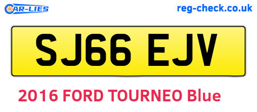 SJ66EJV are the vehicle registration plates.