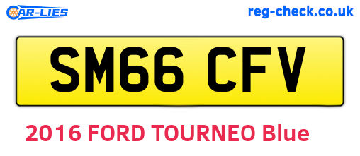 SM66CFV are the vehicle registration plates.