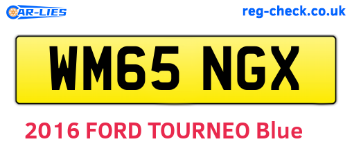WM65NGX are the vehicle registration plates.