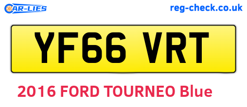 YF66VRT are the vehicle registration plates.