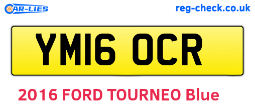YM16OCR are the vehicle registration plates.