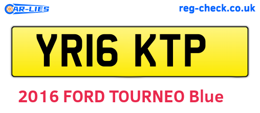 YR16KTP are the vehicle registration plates.