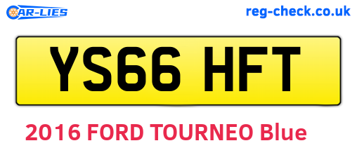 YS66HFT are the vehicle registration plates.
