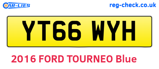 YT66WYH are the vehicle registration plates.