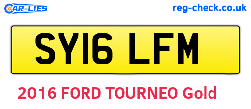SY16LFM are the vehicle registration plates.