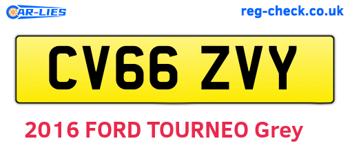 CV66ZVY are the vehicle registration plates.