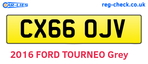 CX66OJV are the vehicle registration plates.