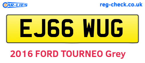 EJ66WUG are the vehicle registration plates.