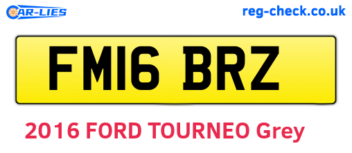 FM16BRZ are the vehicle registration plates.