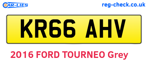 KR66AHV are the vehicle registration plates.