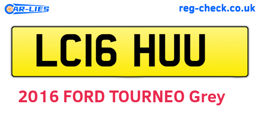 LC16HUU are the vehicle registration plates.