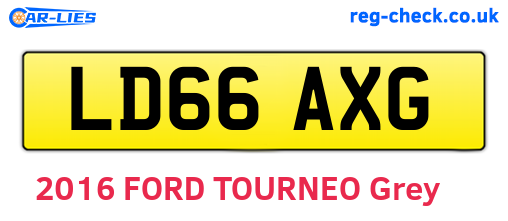 LD66AXG are the vehicle registration plates.