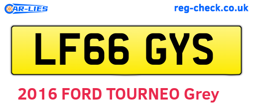 LF66GYS are the vehicle registration plates.