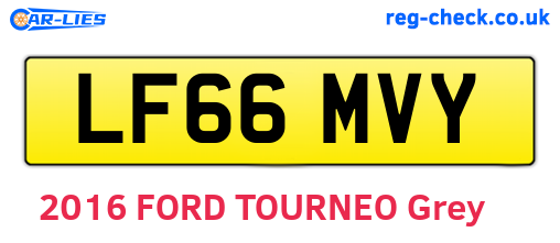 LF66MVY are the vehicle registration plates.